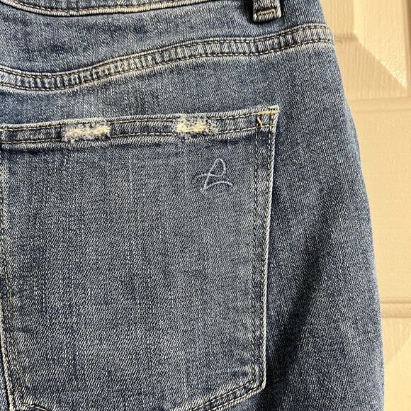 DL1961 Wom Jeans Sz27 Jerry High Rise Straight Linden Distressed Raw Hem Stretch - Picture 8 of 12
